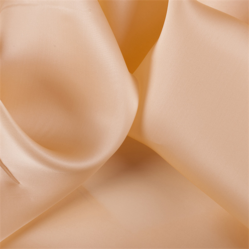 Peach Silk Satin Organza