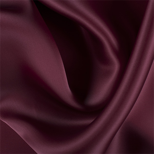 Dark Brick Red Silk Satin Organza