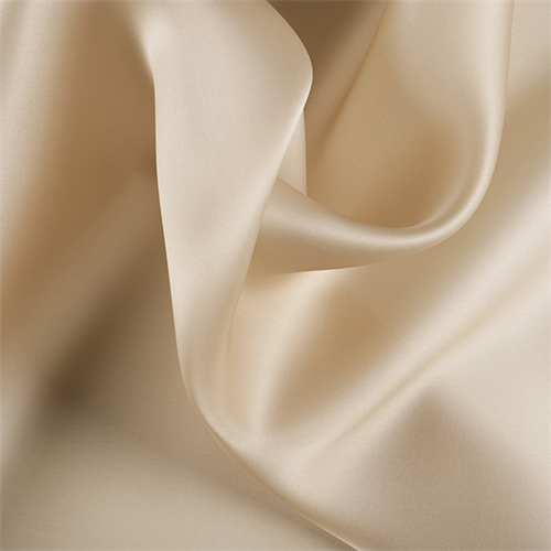 Golden Tan Silk Satin Organza