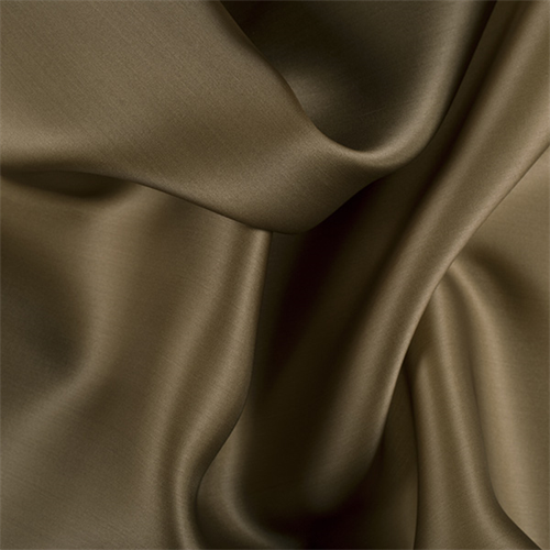 Olive Brown Silk Satin Organza