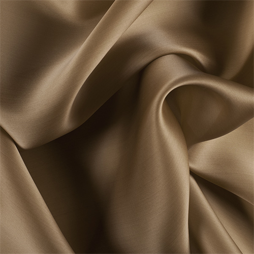 Brown Silk Satin Organza