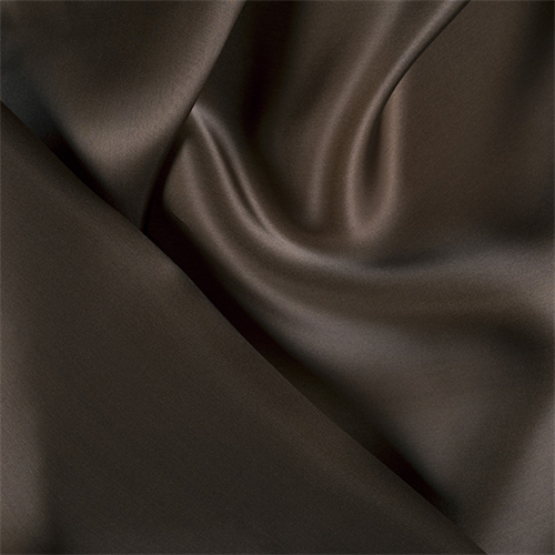Dark Brown Silk Satin Organza
