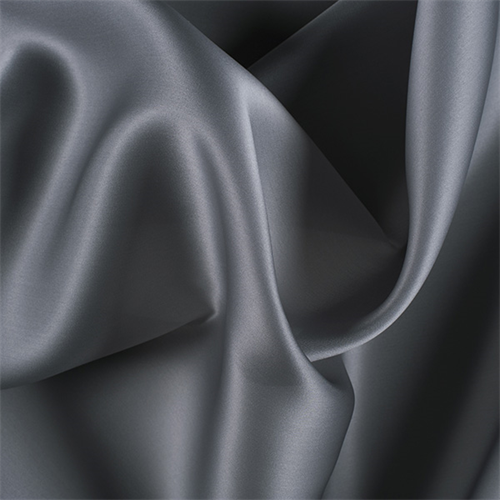 Silver Gray Silk Satin Organza