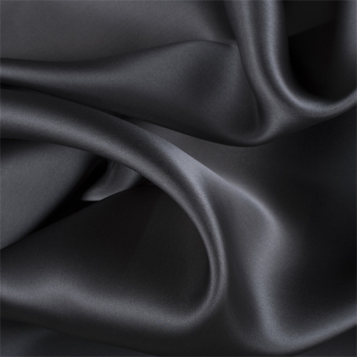 Dark Gray Silk Satin Organza