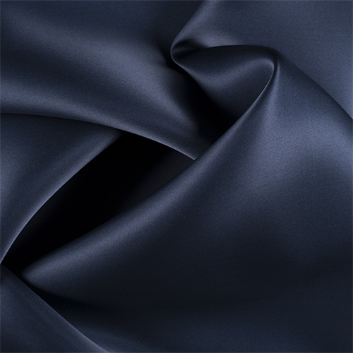 Midnight Navy Silk Satin Organza