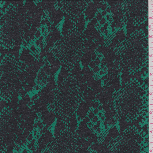 Green/Black Snakeskin Jersey Knit