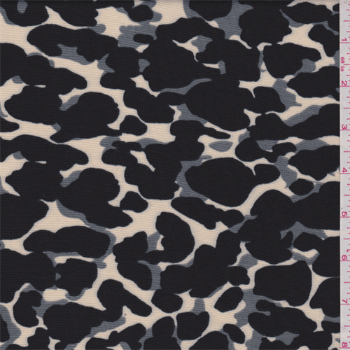 Beige Leopard Print Double Knit - 31795 | Fashion Fabrics