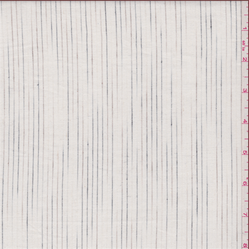*3 1/2 YD PC--Cream Stripe Linen