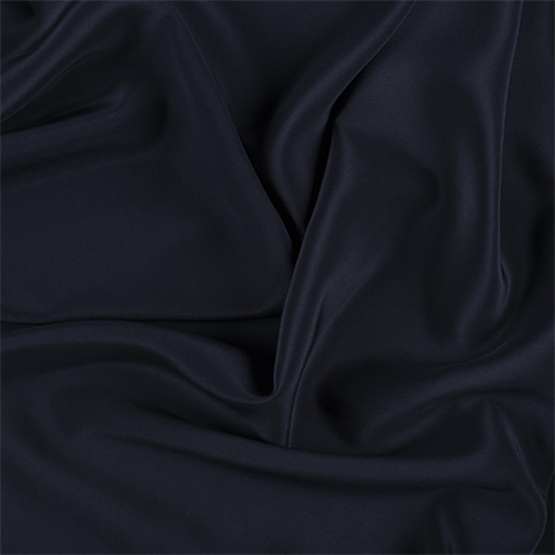 Midnight Navy Silk Crepe de Chine