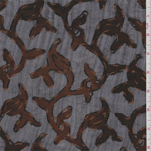 Black/Brown Silk Organza