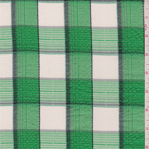 Green Plaid Seersucker