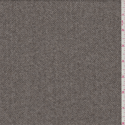 Dark Taupe Herringbone Cashmere