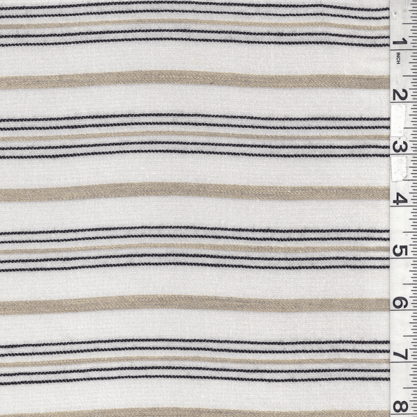 Cream Stripe Linen - 4970 | Fashion Fabrics