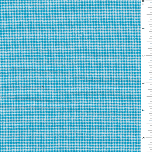 Turquoise Gingham Check Seersucker
