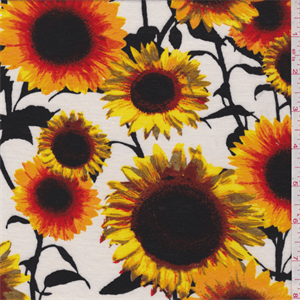 sunflower jersey knit fabric