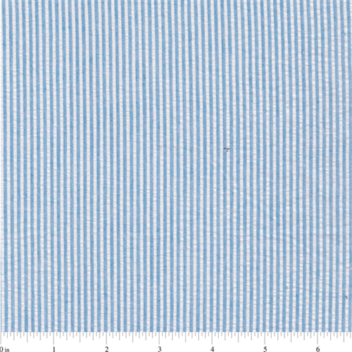 Turquoise Stripe Seersucker